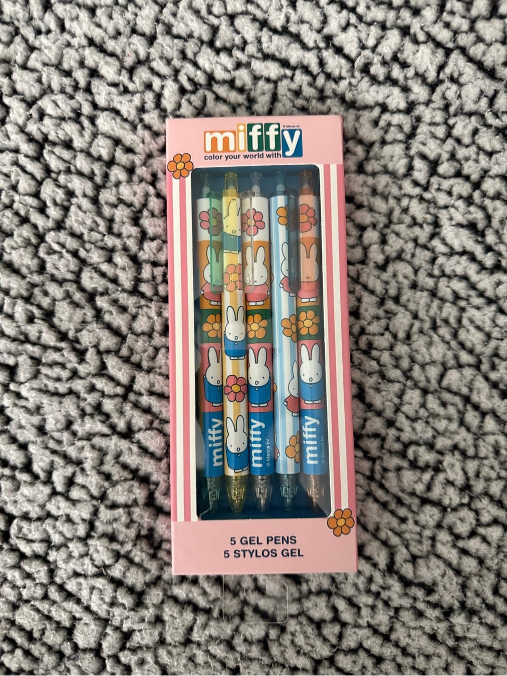 NWT Miffy 5 Gel Pen Set
